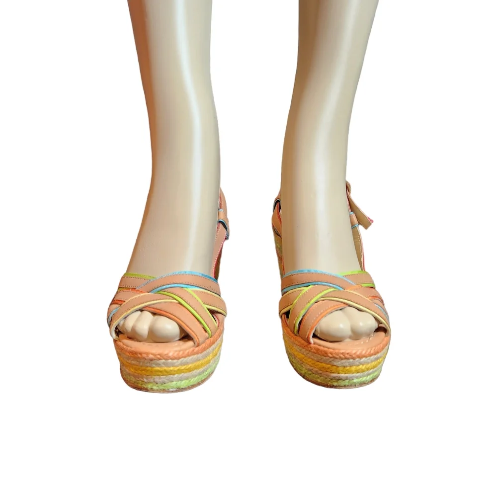 Kate spade espadrille platform colorful shoes made in Spain. - Picture 2 of 16